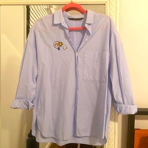 Cute Light blue zara shirt